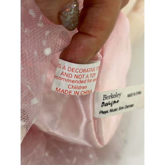 Erkeley Designs Ballerina Dancer Music Box  Doll Cuddle Kidz Moves Head Vintage - Picture 12 of 17